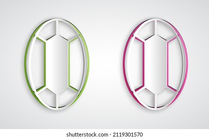 Paper cut Gem stone icon isolated on grey background. Jewelry symbol. Diamond. Paper art style. Vector