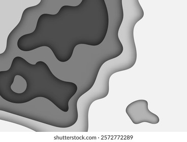 Paper cut gray background abstract