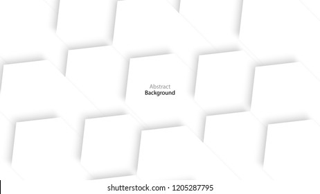 Paper Cut Gray color and white color and black color background abstract art vector 