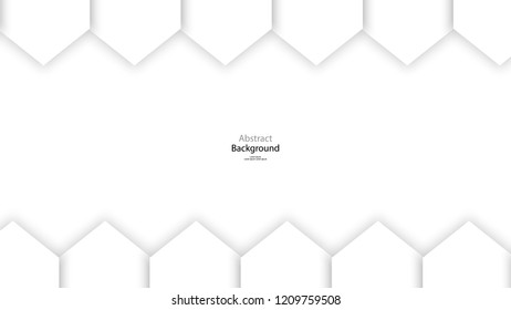Paper Cut Gray color and white color and black color background abstract art vector
