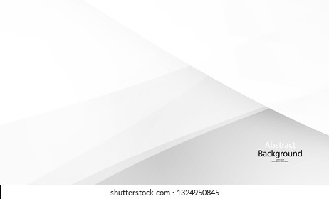 Paper Cut Gray color and white color and black color background abstract art vector 
