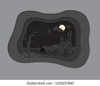 Paper cut. Happy Halloween