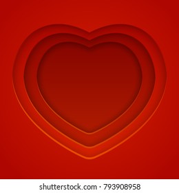 Paper cut heart background for Your design