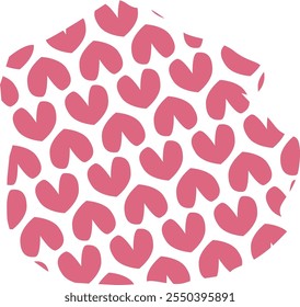 Paper Cut With Hearts Vector Illustration