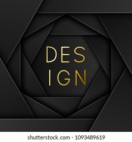 Paper cut hexagon background for Your design
