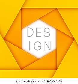 Paper cut hexagon background for Your design