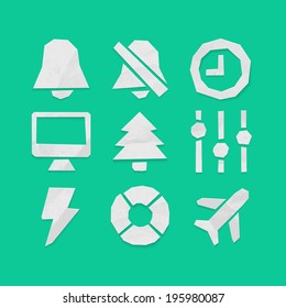 Paper Cut Icons for Web and Mobile Applications Set 6