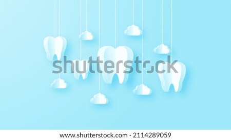 paper cut illustration of dentists. suitable for background, website, etc.