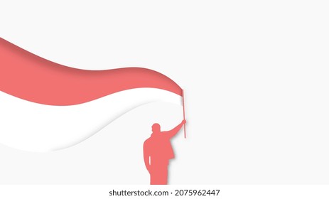 paper cut illustration vector graphic of flag, suitable for background, web design, poster, banner, card, etc
