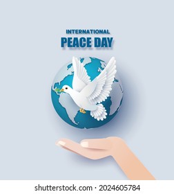 Paper cut of International Peace Day.