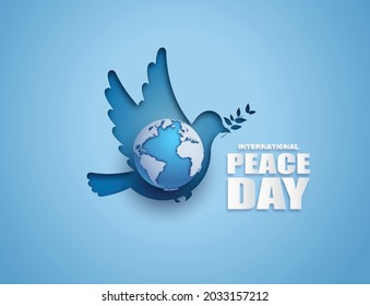 Paper cut of International Peace Day.