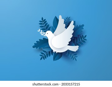 Paper cut of International Peace Day.