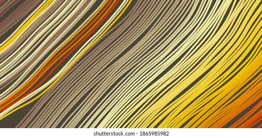 Paper cut irregular lines pattern in perspective. Geometric wallpaper with stripes. Cover design template. Can be used for advertising, marketing or presentation.