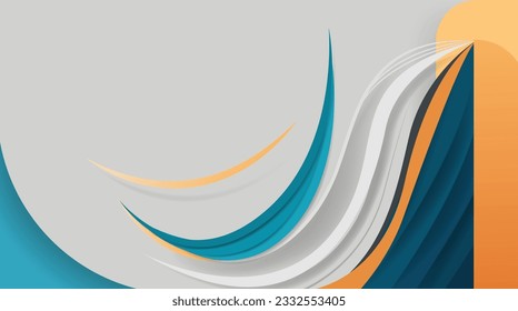 Paper cut layer with shadow abstract background art style, vector illustration.