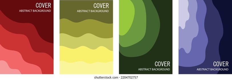 Paper cut layers red yellow green blue vector abstract background. 