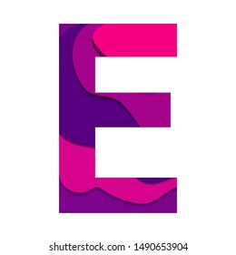 Paper Cut Letter E Isolated On Stock Vector (Royalty Free) 1490653904 ...