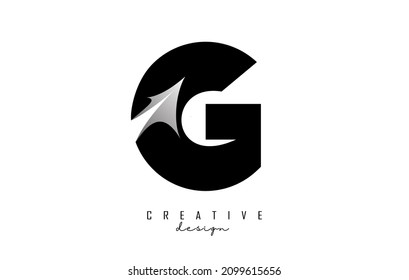 Paper cut letter G. Vector Illustration with creative cut letter. Realistic papercut effect on white background. 