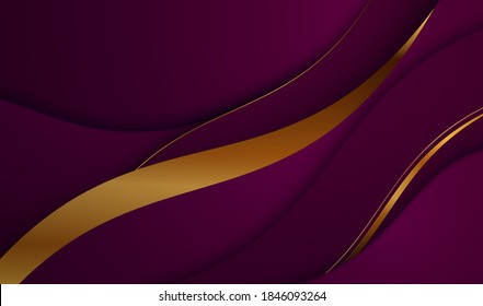 Paper cut luxury gold background with metal texture 3d abstract