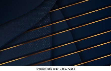 Paper cut luxury gold background with metal texture 3d abstract, for gift card,  Poster on wall poster template,  landing page, ui, ux ,cover book,  banner, 