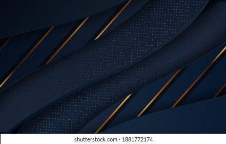 Paper cut luxury gold background with metal texture 3d abstract, for gift card,  Poster on wall poster template,  landing page, ui, ux ,cover book,  banner, 