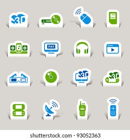 Paper Cut - Media Icons