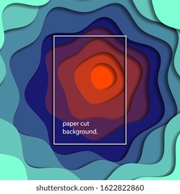 paper cut multi-layer colorful realistic background. trendy vector illustration easy to edit and customize. eps 10