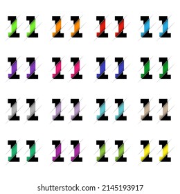 Paper cut number eleven 11. Realistic 3D multi layers papercut effect isolated on white background. Figure of alphabet letter font. Decoration element for birthday or wedding greeting design