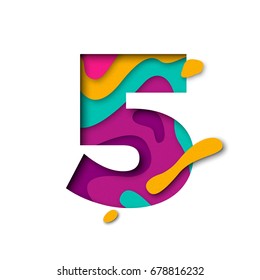 Vector Illustration Sign Numbers Five One Stock Vector (Royalty Free)  757120936
