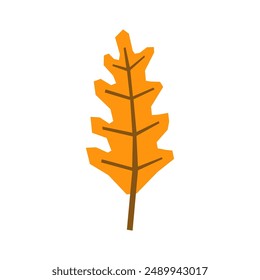 Papier geschnitten Eichenblatt-Symbol isoliert auf weißem Hintergrund.