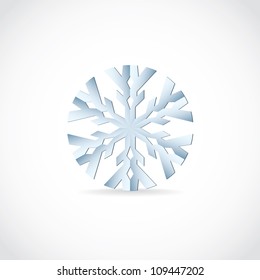 paper cut off snowflake illustration