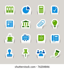 Paper Cut - Office and Business icons