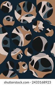 Paper cut out background, circles in vibrant colors Pro Vector