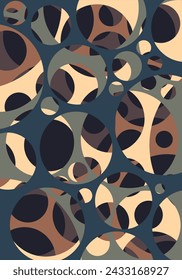 Paper cut out background, circles in vibrant colors Pro Vector