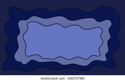 A Paper cut out background for design in light colors with blank space in center