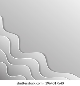 Fondo de recorte de papel para diseño en colores grises con espacio de copia en blanco