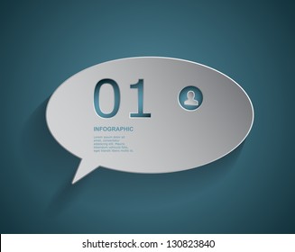 Paper cut out chat box