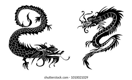 paper cut out of a Dragon china zodiac symbols