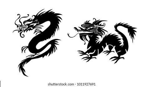 paper cut out of a Dragon china
