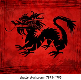 paper cut out of a Dragon china zodiac symbols
