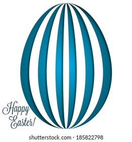 Paper cut out Easter egg card in vector format.