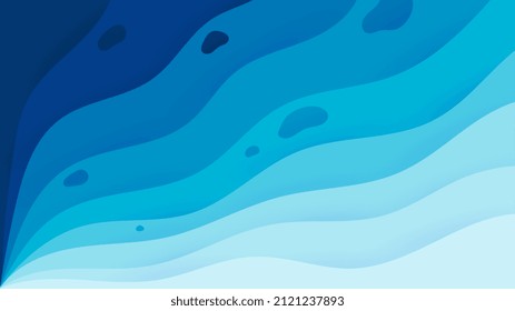 El papel cortó el fondo marino. Adecuado para el fondo, etc.
