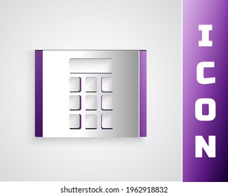 Paper cut Password protection and safety access icon isolated on grey background. Security, safety, protection, privacy concept. Paper art style. Vector