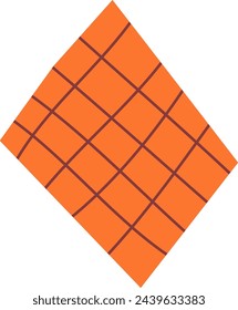 Paper Cut Piece Rectangle Shape Vector Illustration