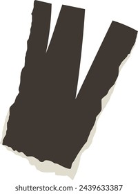 Paper Cut Piece Vector Illustration