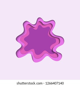 Paper cut pink style on a background