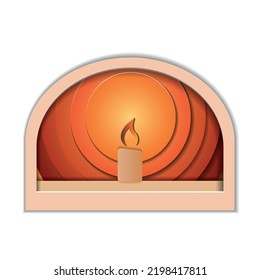 paper cut postcard. all saints day