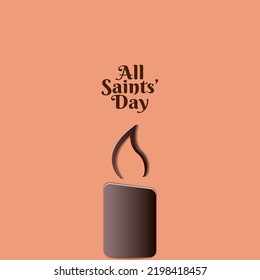 paper cut postcard. all saints day
