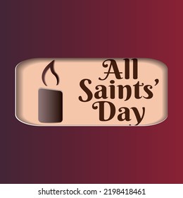 paper cut postcard. all saints day