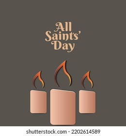 paper cut postcard. all saints day