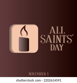 paper cut postcard. all saints day